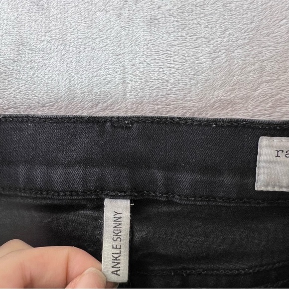 Rag & bone Women's Ankle Skinny Size 26 Black Dark Wash Mid Rise Casual Basic - Picture 9 of 16